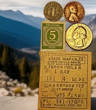 3 WWII War Coins 2 Stamps 1943 Reich Pfennig 1946 Lincoln 1954D Washington F8