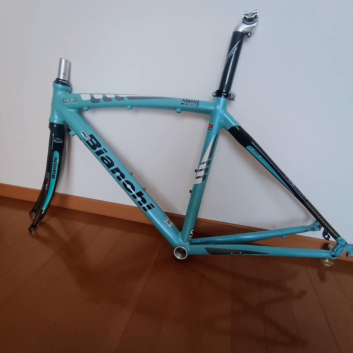 Bianchi Via Nirone 7 Aluminum Road Bike Frame Set Size 500 Carbon