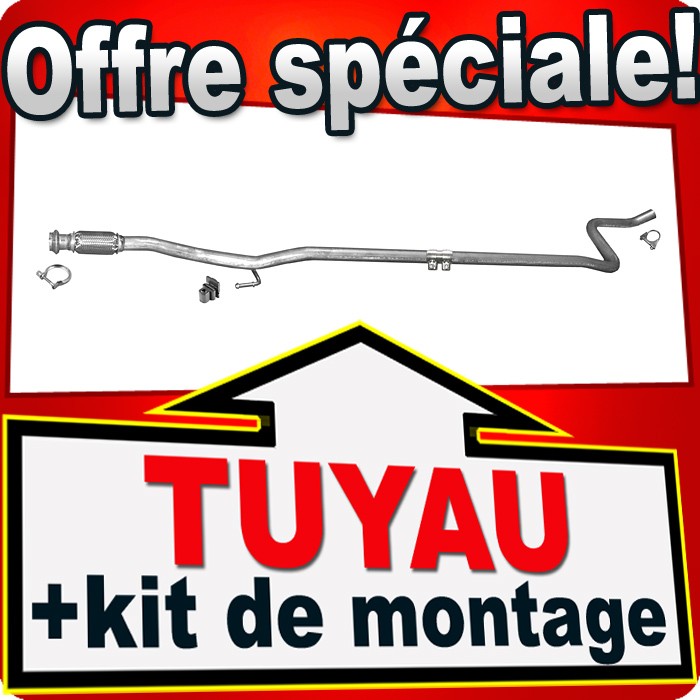 Tuyau echappement Peugeot 207 1.4 HDi 2006 tube camionnette hayon 68 CH