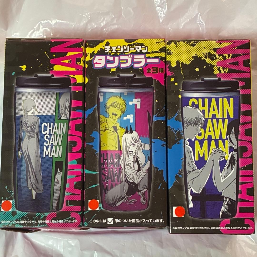 Chainsaw Man Tumbler Complete Set Denji Makima Power Aki Pochita Angel Movie