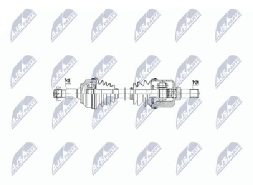 Original NTY Drive Shaft NPW-CT-051 For Citroën Peugeot