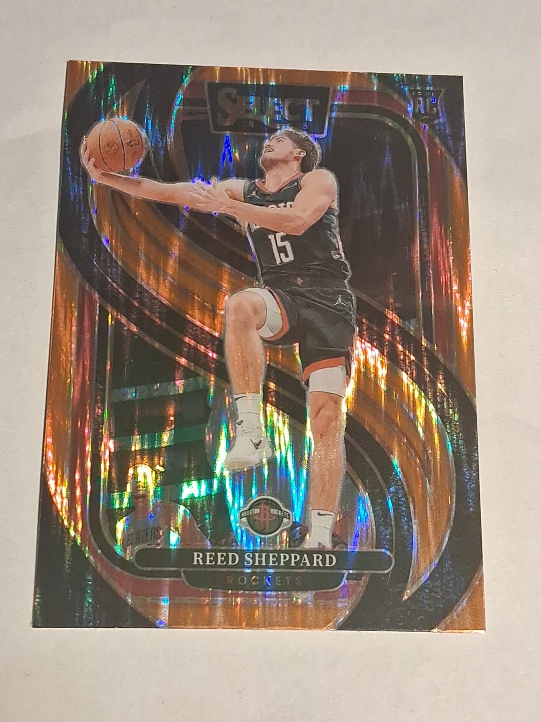 Reed Sheppard 2024-25 Panini Select - Premier Level #181 Orange Flash RC