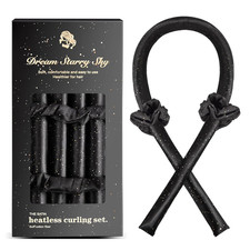 Satin Heatless Curling Rod Set with Scrunchies No Heat Overnight Hair Curls