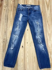 Kancan Los Angeles Womens Distressed Skinny Jeans size 25 Med wash Made In USA