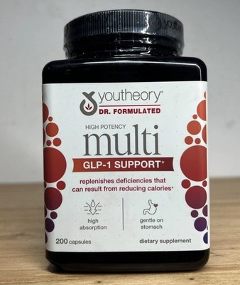Youtheory Action Probiotic Multi Support 200 Vegetarian Capsules New Sealed