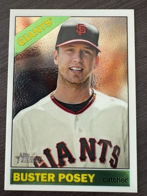 2015 Topps Heritage Chrome Buster Posey #THC-1 serial /999