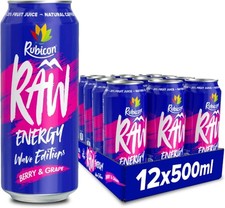 Rubicon Raw Energy Berry & Grape Pack of 12x500ml