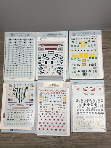 Lot Of 50+ Microscale Herpa & Repli Scale Decals 72nd Scale Aircraft Tanks Etc