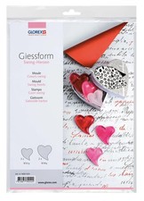 Giessform Swing-Herz | Deutsch (2025) | Polybeutel | Glorex | EAN 7610877392424
