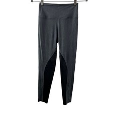 SPANX Ready To Wow Riding Gray Black Ankle Leggings Waist Pull On Size S Small