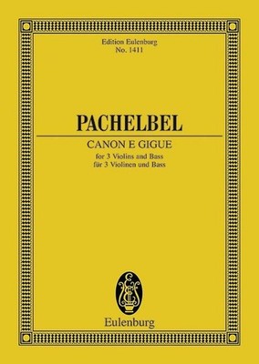 Canon e Gigue Study score 3 violins and basso continuo Pachelbel Ernst Eulenburg