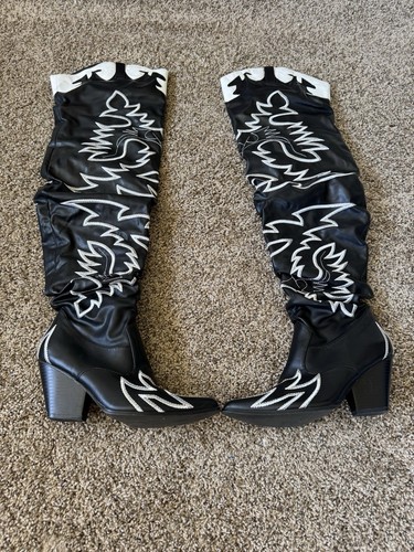 Cape Robbin Kelsey-21 Cowboy Boots Over Knee Western Cowgirl Size 8.5 M