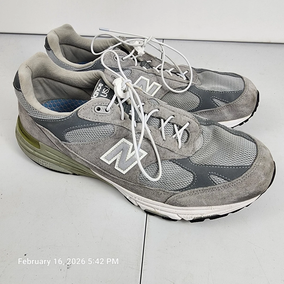 New Balance 993 Made in USA 2E Wide Grey White for Sale