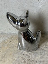 Błyszczący chromowany uchwyt pierścienia dla psa szczeniaka ogon nos i uszy