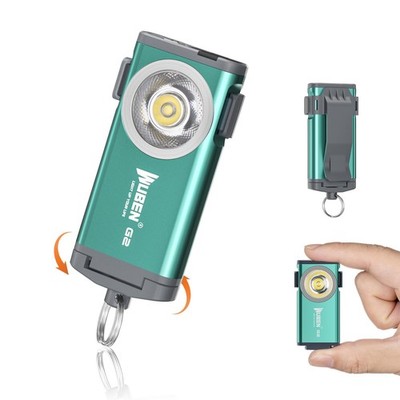 WUBEN G2 Mini Flashlight Keychain, 500 Lumens Rechargeable Pocket Green 