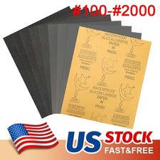 9x11 Wet Dry Sandpaper Sheets Silicon Carbide 100-2000 Waterproof Automotive