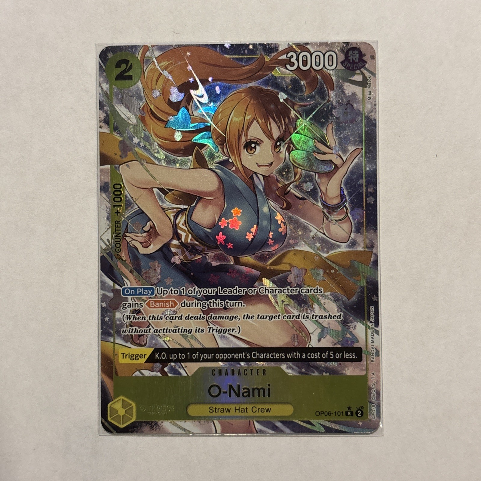 O-Nami Alt Art OP06-101 English ONE PIECE Card Game Wings of Captain - NM