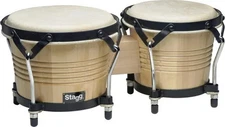7.5" and 6.5" natural-coloured Latin wood bongos