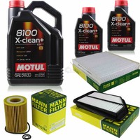 Inspektionspaket 7L Motul 8100 X-Clean+ 5W-30 FüR Honda Civic Viii Hatchback