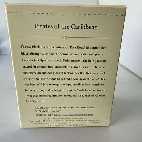 2006 Hallmark Pirates of the Caribbean Music Featured Keepsake Ornament - Picture 16 of 18
