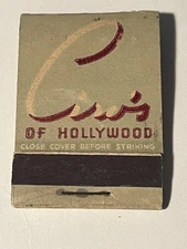 Vintage CIRO’S OF HOLLYWOOD Matchbook Used
