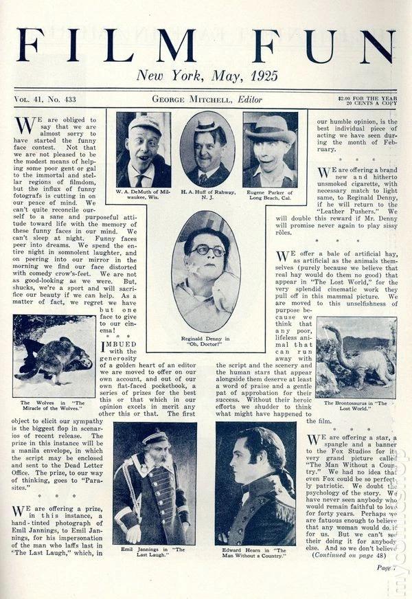 Film Fun Magazine #433 VG 1925 Foto 3 de 3