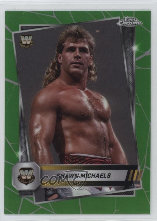 2025 Topps Chrome WWE Green Refractor 25/99 Shawn Michaels #188 1g2u