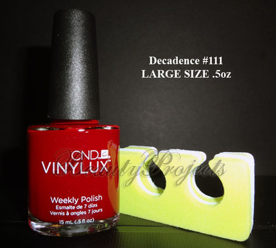 CND Vinylux Decadence #111 Weekly Nail Polish 15mL .5oz NEW +Bonus!
