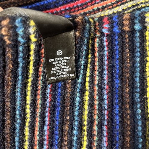PAUL SMITH Men's 100% Lambswool Striped Scarf - Picture 4 of 6