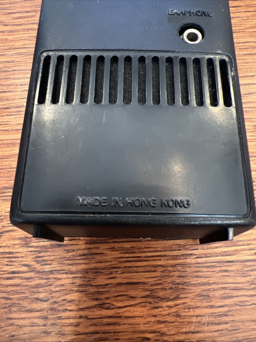 Vintage 1970s GENERAL ELECTRIC Model 7-2705A Black AM