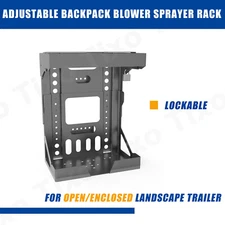 Adjustable Backpack Blower Sprayer Rack for Open & Enclosed Landscape Trailer