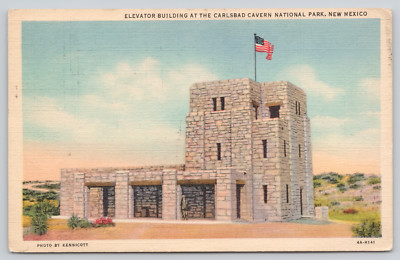 Postcard Carlsbad Caverns National Park, New Mexico, Elevator Building A1389