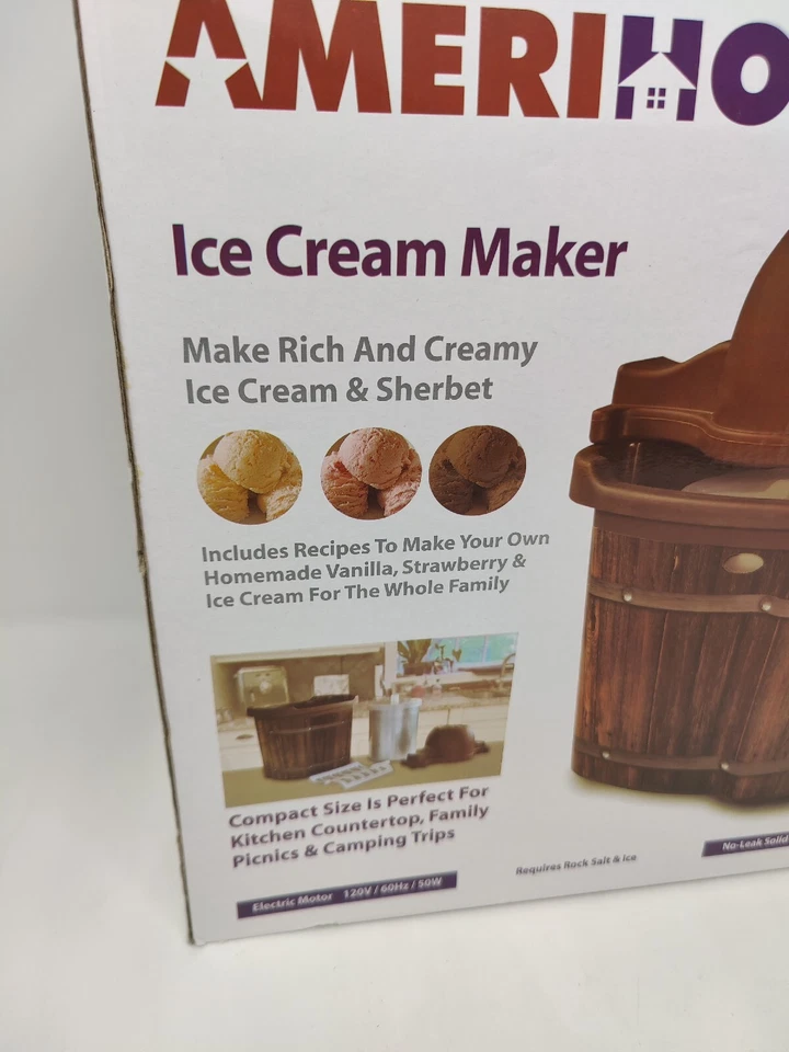 Heladera eléctrica AmeriHome de 4 cuartos de galón nueva en caja ICM4 aspecto vintage Foto 3 de 4