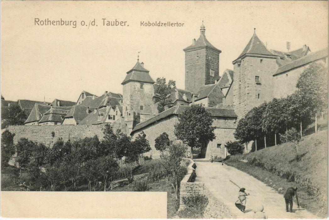 Old postcard AK Rothenburg Kobolzellertor GERMANY (1076932)