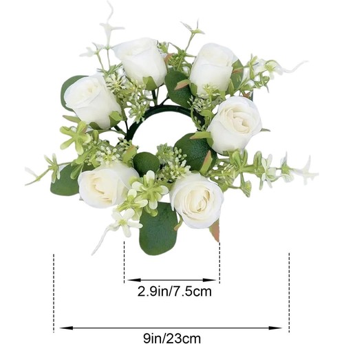Kleine Kerzenringe Kränze Blume Kerzenringe Blumengirlande für Tische - Bild 19 von 22