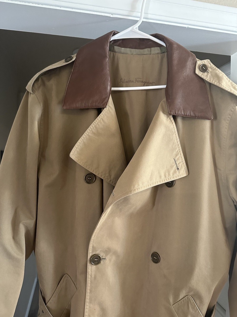 Salvatore Ferragamo Trench Coat Men's Model I8529 | eBay
