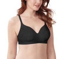 Bali Comfort Revolution Jacquard T-Shirt Bra Black Floral S NEW 112 