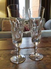 Stuart Crystal Pair Monterrey Flute Champagne Glasses Very Rare Pattern For Sale Online Ebay