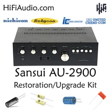 Sansui AU-2900 rebuild restoration recap upgrade kit repair filter capacitor