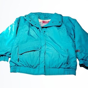 aqua retro puffer jacket