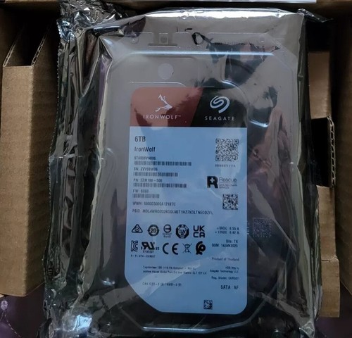 6TB Seagate IronWolf ST6000VN006 internal hard drive 3.5" NEW - SEALED - Picture 3 of 6