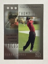 2001 SP Authentic Focus on a Champion Tiger Woods #FC8 Rookie RC