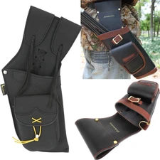 Traditional Archery Arrow Quiver Leather Waist Bag Layered Hip Pocket BowHunting