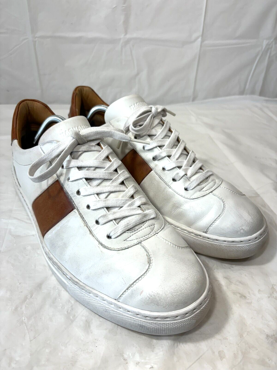 Magnanni Elias White Leather Sneaker Mens Size 11 | eBay display picture 1