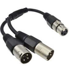 XLR Splitter Kabel 1x Buchse auf 2x Stecker 3 Pin Stecker Audio Konverter Leitung