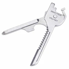 Swiss+Tech Utili-Key Keyring Stainless Steel Multi-Tools 6 In 1 Keychain Pocket