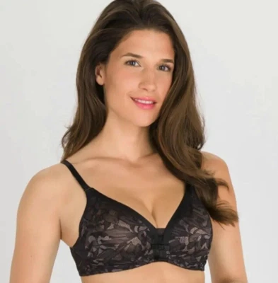Playtex Ideal Beauty Lace Black Soft Cup Bra UK 38B - Image 1 of 3