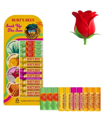 Burt s Bees Natural Beeswax Lip Balm Variety Pack of 10, 0.15 oz each