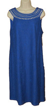 Eliza J Royal Blue Sleeveless Shift Dress Size 12