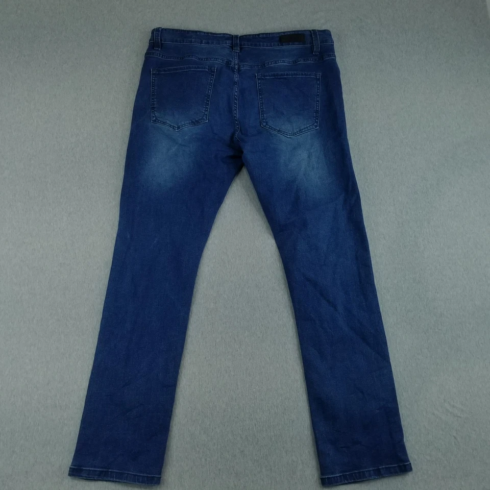 Kenneth Cole Jeans Men's Sz 36x32 Slim Fit Stretch Mat. Comfy Dark Wash Normcore - Image 2 of 4